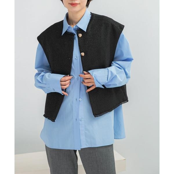 アーバンリサーチ ロッソ（URBAN RESEARCH ROSSO）/CHIGNON　ツイードショートベスト