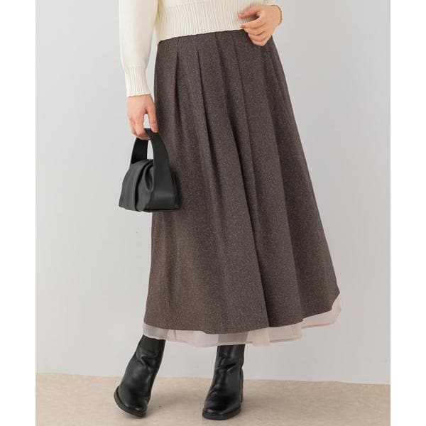 アーバンリサーチ ロッソ（URBAN RESEARCH ROSSO）/F by ROSSO　ツイードライクフレアスカート