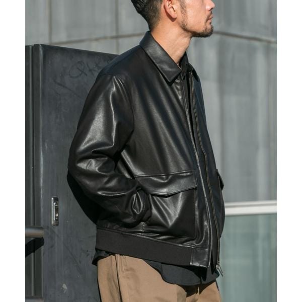 アーバンリサーチ ロッソ（URBAN RESEARCH ROSSO）/『XLサイズあり』ビーガンファブリックジップブルゾン