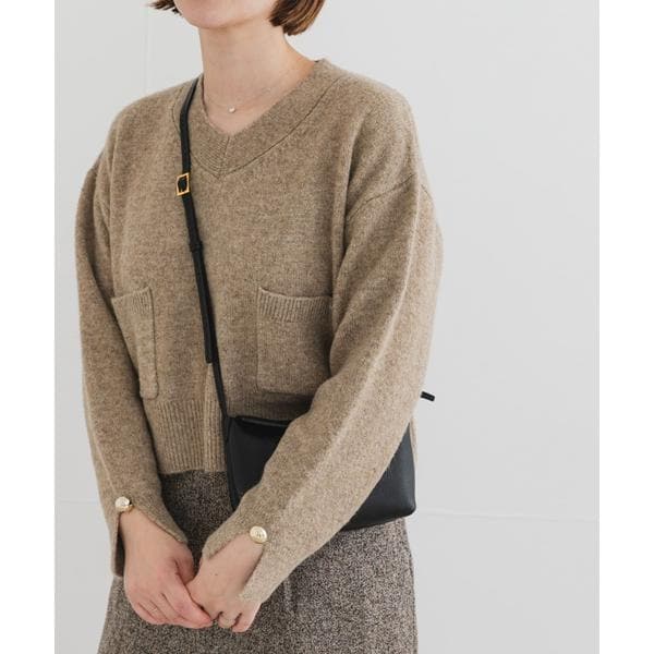 アーバンリサーチ ロッソ（URBAN RESEARCH ROSSO）/F by ROSSO　Vネック釦デザインニット