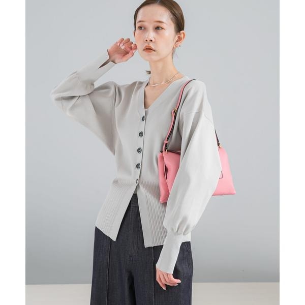 アーバンリサーチ ロッソ（URBAN RESEARCH ROSSO）/Vネックリブフロント釦デザインニット