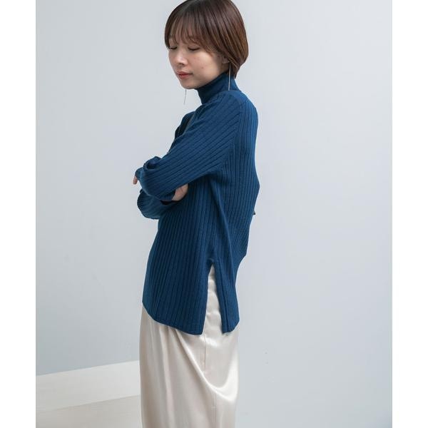 【NEW】アーバンリサーチ ロッソ（URBAN RESEARCH ROSSO）/エクストラファインリブタートルニット