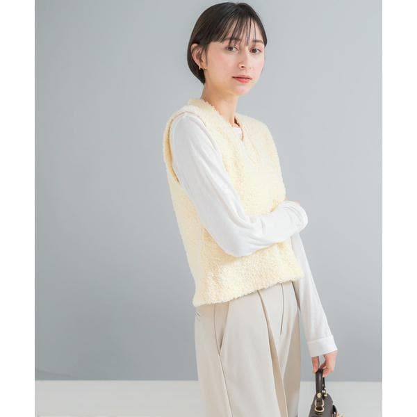 アーバンリサーチ ロッソ（URBAN RESEARCH ROSSO）/ニットツイードVネックベスト