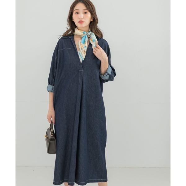アーバンリサーチ ロッソ（URBAN RESEARCH ROSSO）/スキッパーデニムワンピース 6,600円