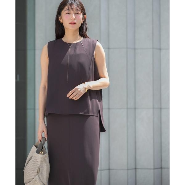アーバンリサーチ ロッソ（URBAN RESEARCH ROSSO）/バックメタルポイントストレートワンピース