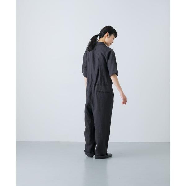 NEW】かぐれ（kagure）/リネンハーフスリーブオールインワン