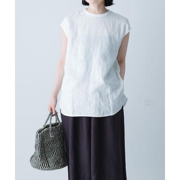 かぐれ　フレンチクルーネック カグレ かぐれ リネンフレンチクルーネック （NAVY） - ファッション