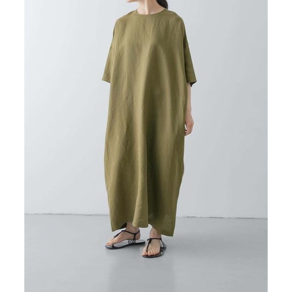 NEW】かぐれ（kagure）/『2サイズ展開』リネンレーヨンワイドワンピース