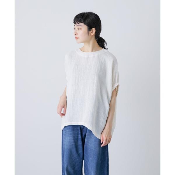 【新品未使用】かぐれ　ギャザースリーブワイドプルオーバー　ナチュラル かぐれ｜パナマギャザースリーブプルオーバー - かぐれ(カグレ