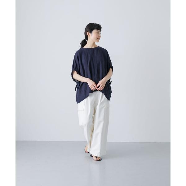 パナマギャザースリーブプルオーバー　アイボリー　かぐれ かぐれ｜パナマギャザースリーブプルオーバー - かぐれ(カグレ