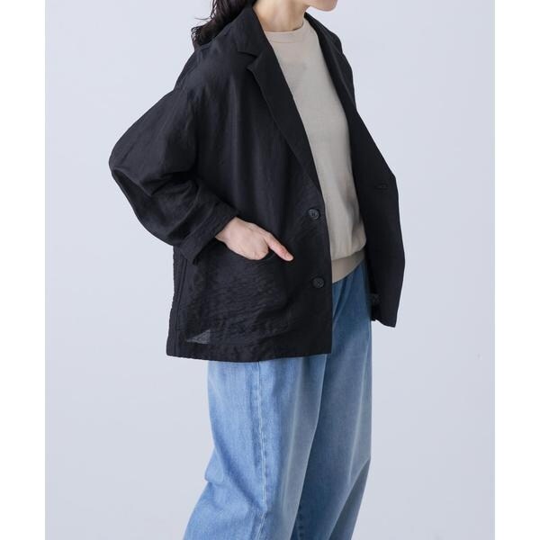 かぐれ（kagure）/リネンレーヨンテーラードジャケット