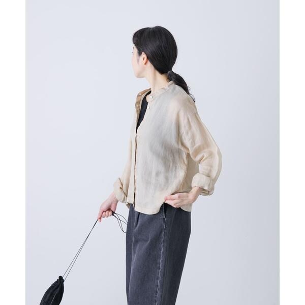 かぐれ（kagure）/ラミースタンドカラーショートシャツ