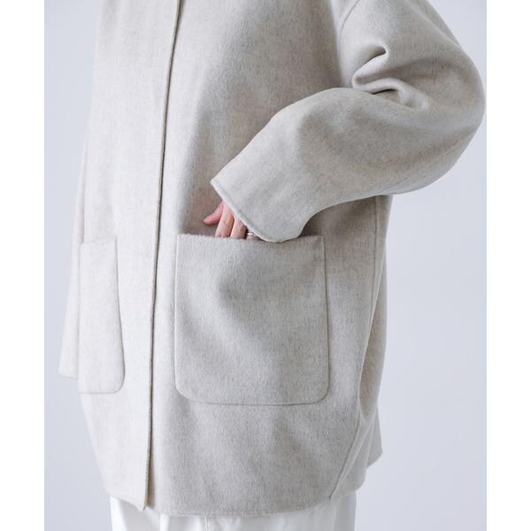 かぐれ（kagure）/ウールステンカラーショートコート