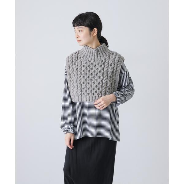 かぐれ（kagure）/ペルータートルショートベスト かぐれ ニット