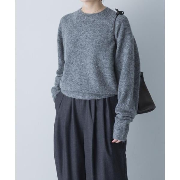 【NEW】かぐれ（kagure）/アルパカクルーネックニット