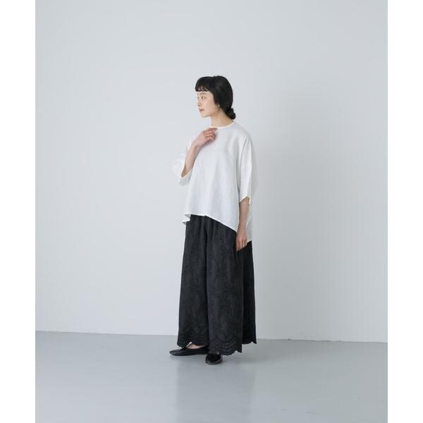 kagure かぐれ リネン　クルーネック半袖シャツ ライトグレー　サイズF かぐれ（kagure）/リネンクルーネック半袖シャツの通販はau PAY