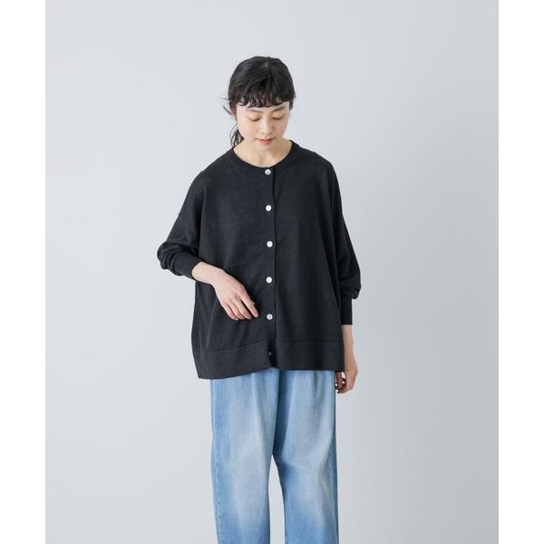かぐれ（kagure）/リネンワイドクルーネックカーディガン