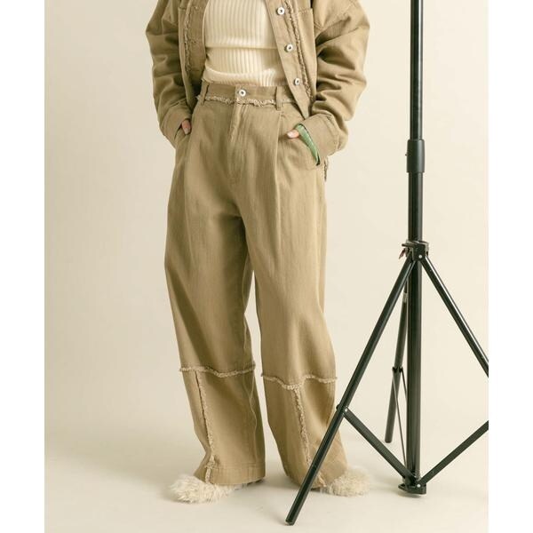 新品 アダムエロペ ADAM ET ROPE ワイドパンツ 洗える スカーチョ スカンツ ガウチョパンツ 36 日本製 新品タグ付ADAM ET ROPÉ FEMMEツイストシームチェックワイドパンツ