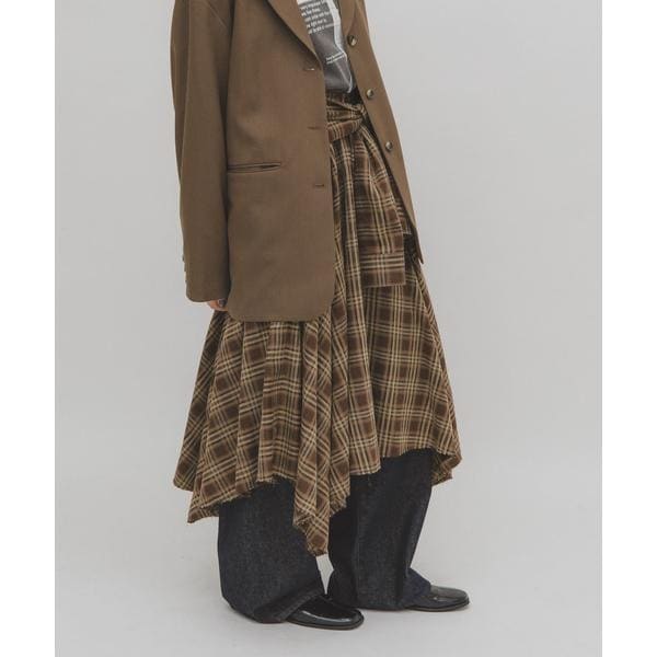 KBF（KBF）/ノットデザインチェックスカート