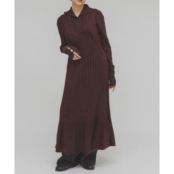 KBF（KBF）/ピーチスキンプリーツワンピース