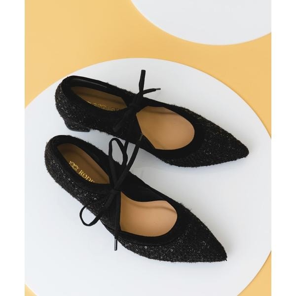 ロデスコ（RODE SKO）/『MADE IN JAPAN』チャンキーヒールリボンパンプス