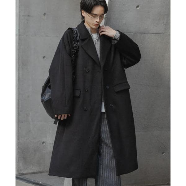 センスオブプレイスバイアーバンリサーチ（SENSE OF PLACE）/ウールブレンドダブルロングコート