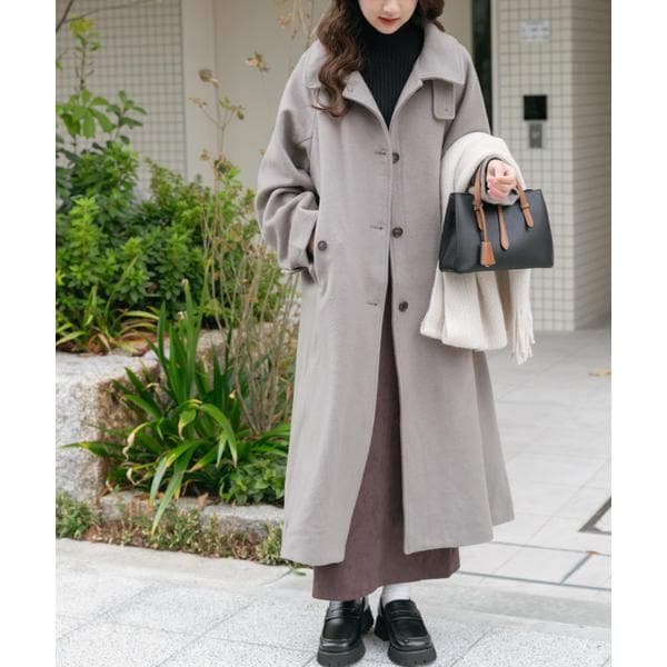 アイテムズ アーバンリサーチ（ITEMS URBAN RESEARCH）/尾州ウールスタンドカラーコート_1