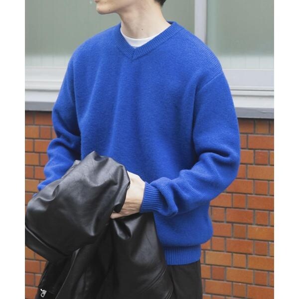 アイテムズ アーバンリサーチ（ITEMS URBAN RESEARCH）/タスマニア メリノウール100 Vネックニット