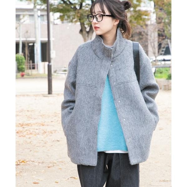 アイテムズ アーバンリサーチ（ITEMS URBAN RESEARCH）/スタンドカラーオーバージャケット
