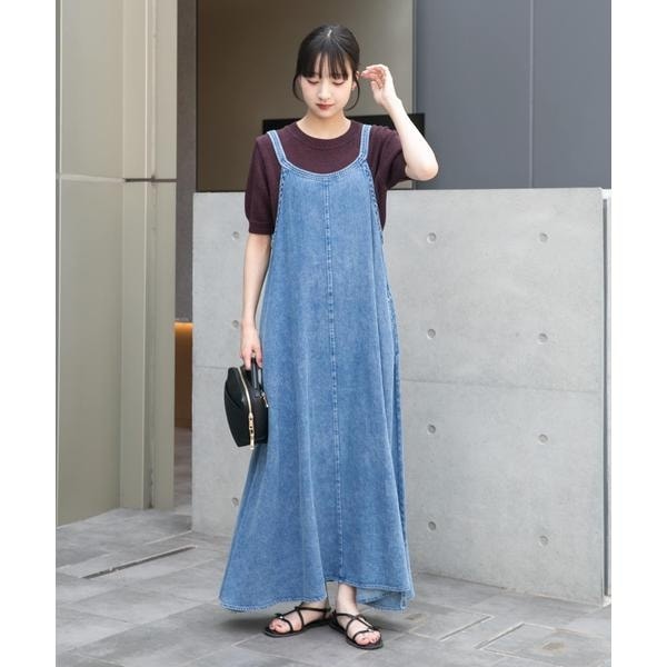 アイテムズ アーバンリサーチ（ITEMS URBAN RESEARCH）/綿麻デニムキャミワンピース 6,383円
