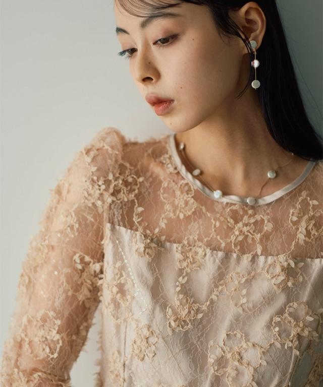 haremode パワーショルダーレース パーティードレス オケージョンドレス セール】パワーショルダーレース パーティードレス オケージョン