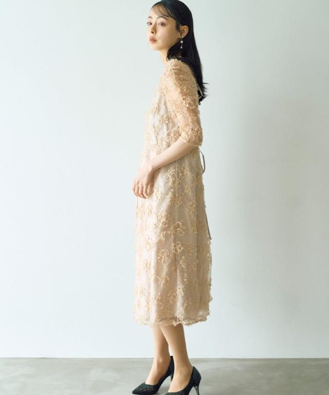 haremode パワーショルダーレース パーティードレス オケージョンドレス セール】パワーショルダーレース パーティードレス オケージョン