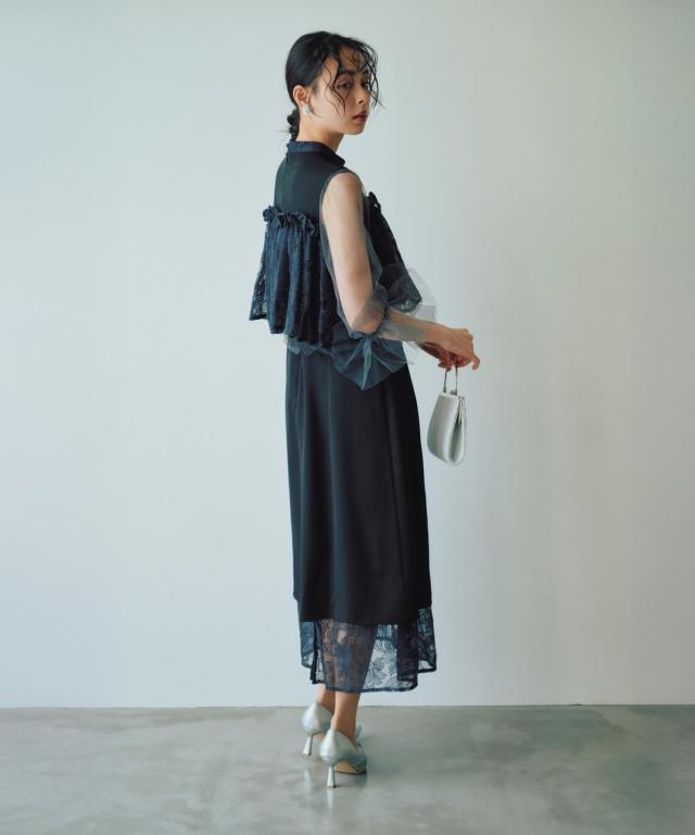 haremode ハレモード シフォンドレス ブラック 結婚式 お呼ばれ 二次会 ハレモード（haremode）/結婚式・二次会・セレモニーシーン対応
