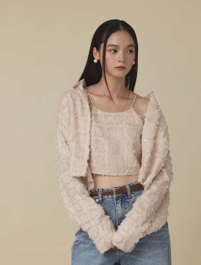 フィフス（fifth）/フリンジチェックビスチェの通販は