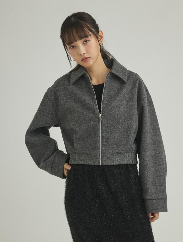 フィフス（fifth）/フェイクウールブルゾン