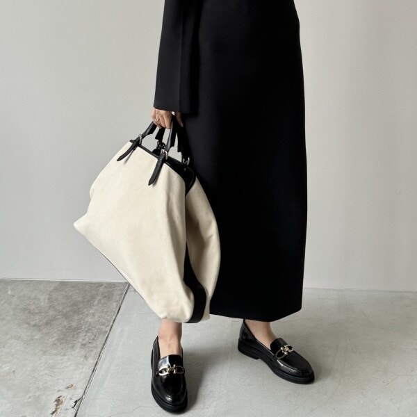 リエンピーレ（RIEMPIRE）/【RIEMPIRE】DELFINA コットンキャンバス レザーハンドル トートバッグ