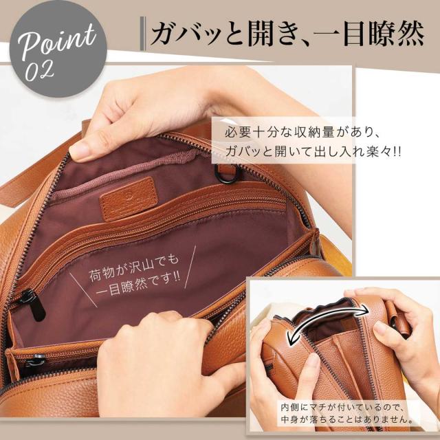 ブルーシンシア（BLUE SINCERE）/８ポケット ショルダーバッグ 本革 大容量 軽量 撥水 サコッシュ_4