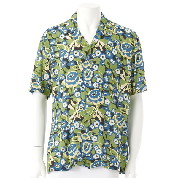 トランジション（TRANSITION）/【ALLEY DOCKS】 ボタニカル　オープンシャツ