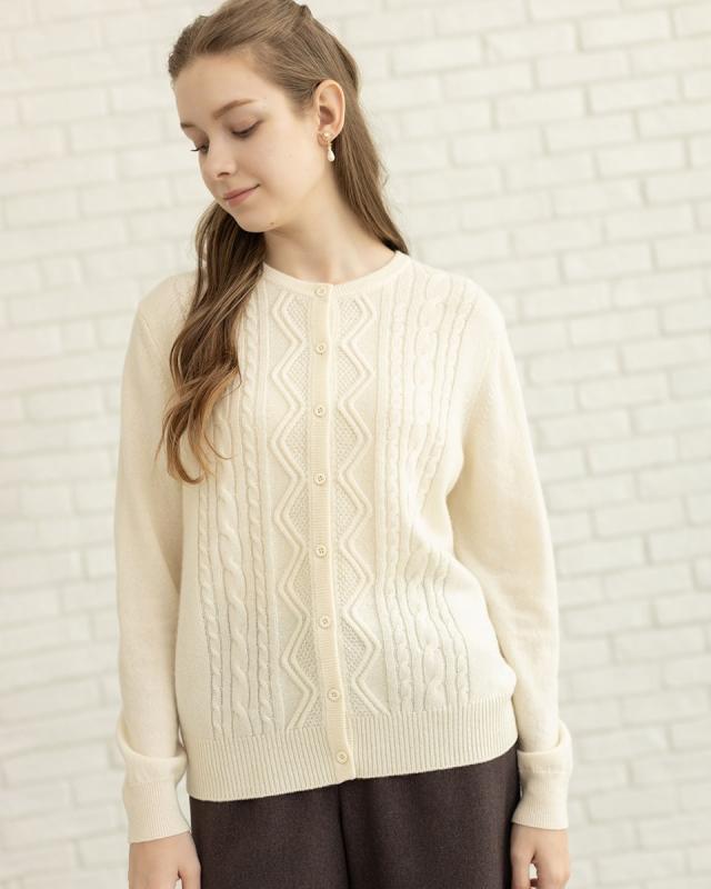 マリサグレース（Marisa Grace）/無染色カシミヤニット カーディガン