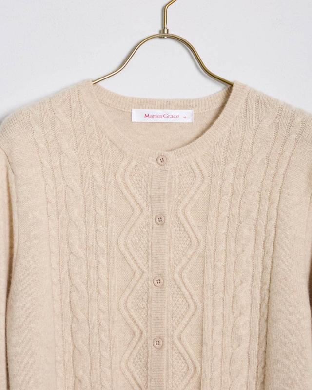 NEW】マリサグレース（Marisa Grace）/無染色カシミヤニット カーディガン