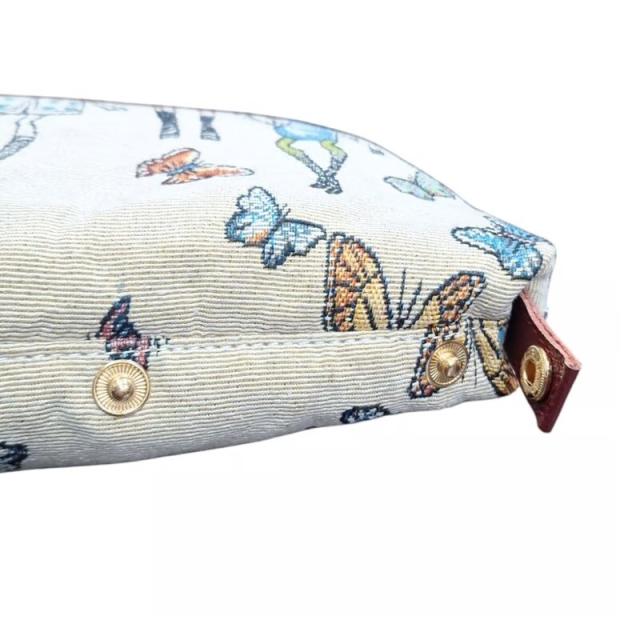 グリームサプライ（Gream Supply）/牛革付属ゴブラン風ガール柄バッグ グリームサプライ（Gream Supply）/牛革付属ゴブラン風ガール柄バッグ