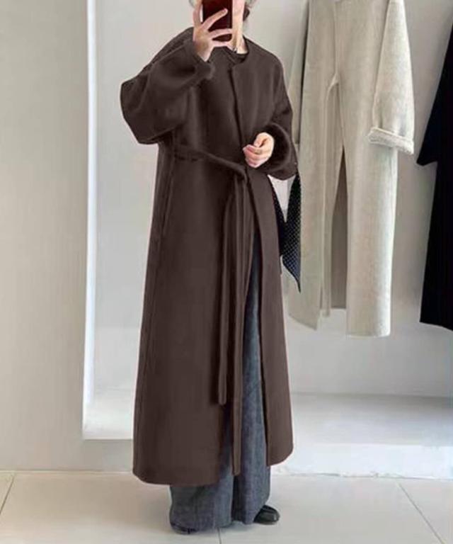 バニコ（Banico）/【BANICO】ノーカラーロングコート