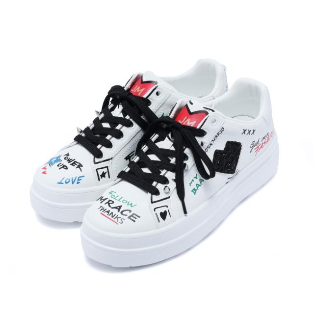 ジョイアンドマリオ（Joy＆Mario）/Joy & Mario 厚底グリッターハートデザインスニーカー83698W