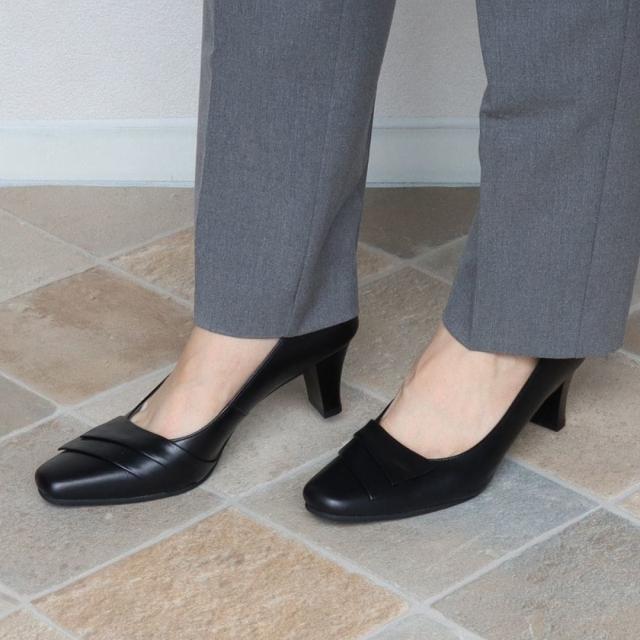 エイチエス（HS）/日本製 HS ターバン レザー パンプス