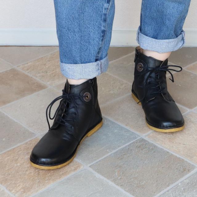 ホッコ（HOCCO）/hocco レザー レースアップ ブーツ_1