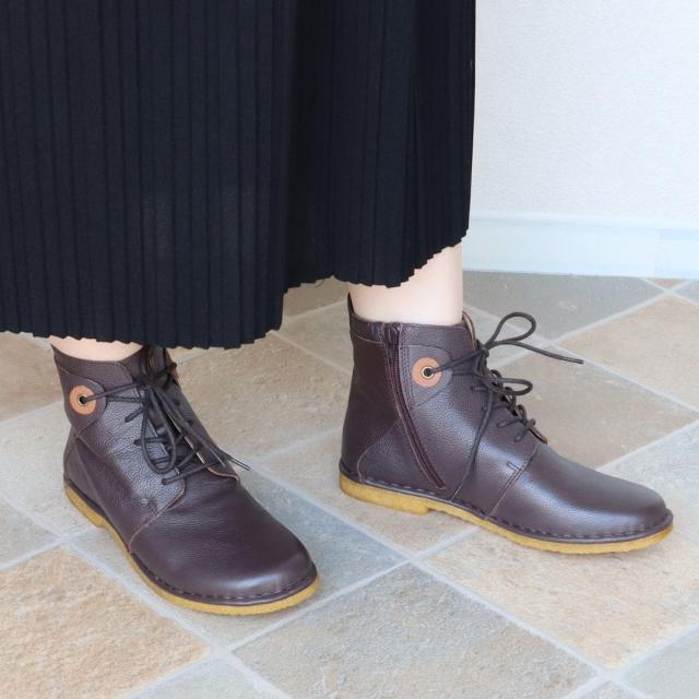 ホッコ（HOCCO）/hocco レザー レースアップ ブーツ_2