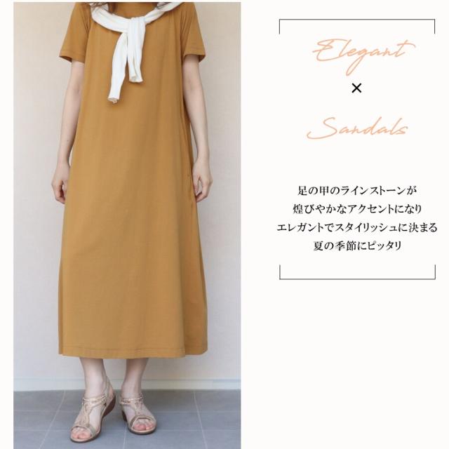 ムーム（MOOM）/ HS ラインストーン ラメ サンダル