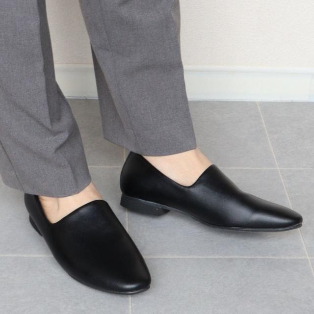 エイチエス（HS）/日本製 HS フェイクレザー ストレッチ スリッポン