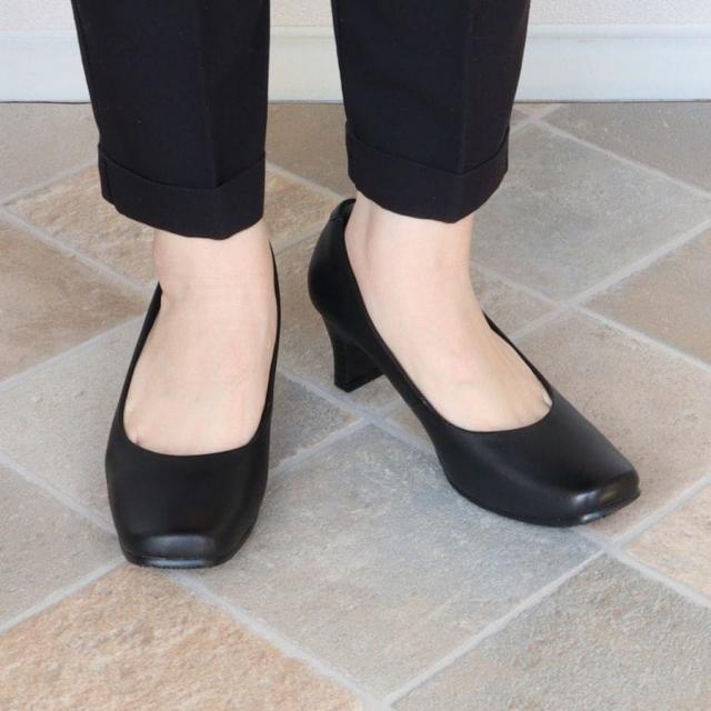 エイチエス（HS）/HS ふかふか クッション フォーマル レザー パンプス