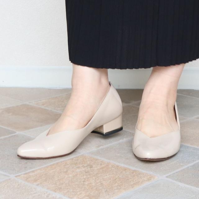 エイチエス（HS）/日本製 HS ゴールドプレート ヒール パンプス